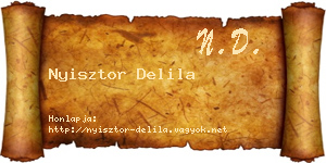 Nyisztor Delila névjegykártya